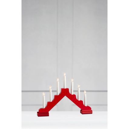 Markslöjd 706050 - Χριστουγεννιάτικο κερί LED EVELIN 7xLED/0,06W/6xAA λευκό