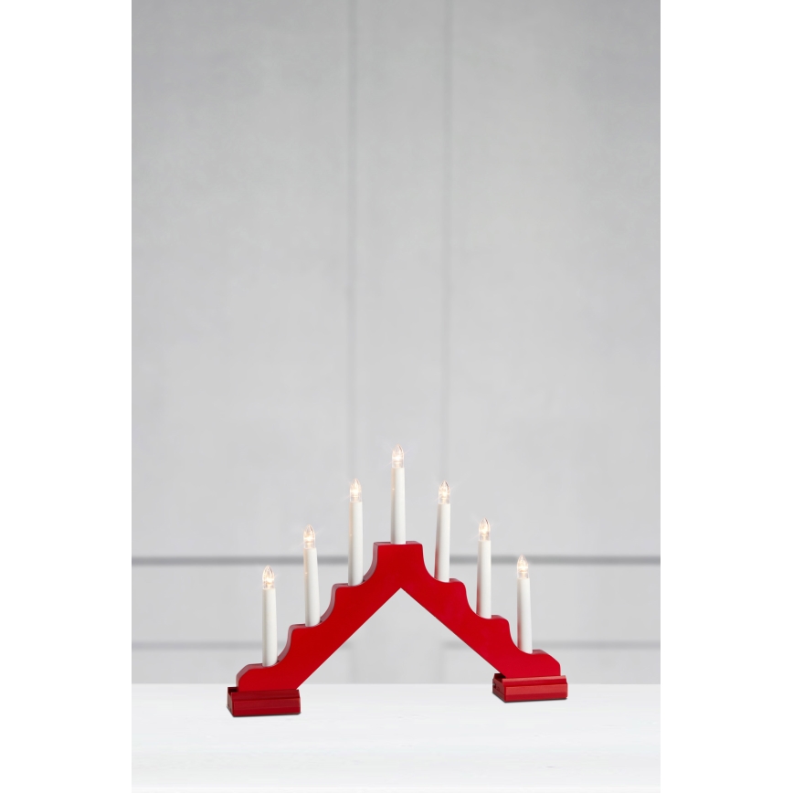 Markslöjd 706050 - Χριστουγεννιάτικο κερί LED EVELIN 7xLED/0,06W/6xAA λευκό