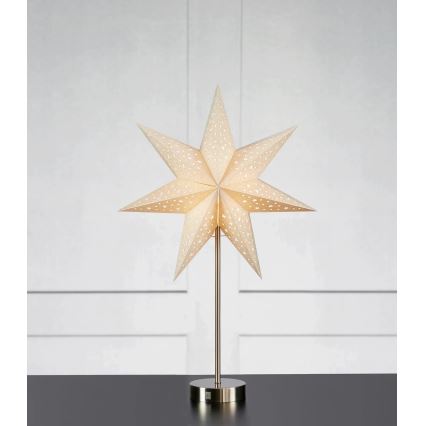 Markslöjd 706053 - LED Χριστουγεννιάτικο διακοσμητικό MATHILDA LED/0,2W/3xAA 68 cm μπεζ/ματ χρώμιο