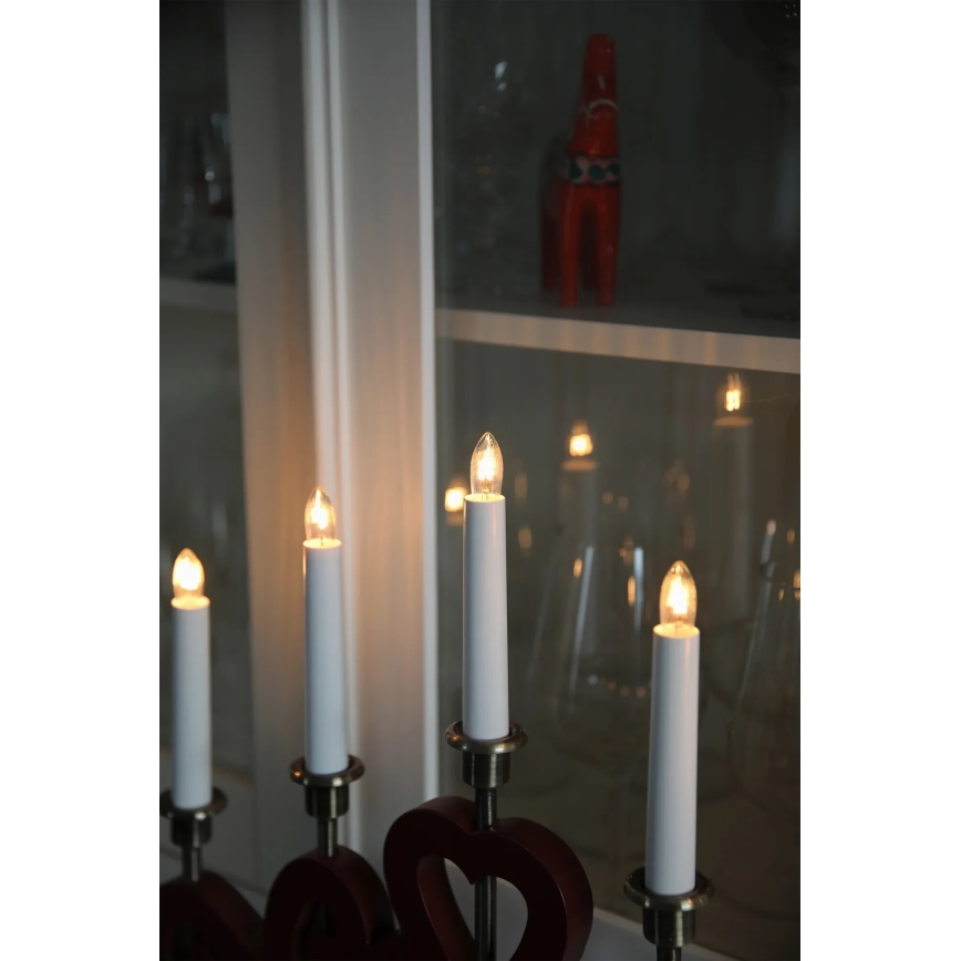 Markslöjd 706211 - Χριστουγεννιάτικο κηροπήγιο ENEBY 5xE10/3W/230V κόκκινο/ορείχαλκος