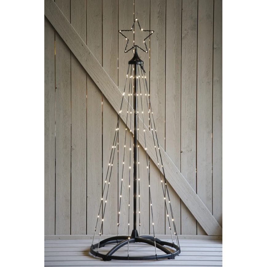 Markslöjd 706328 - LED υπαίθρια χριστουγεννιάτικη διακόσμηση ABETO 90xLED/2,7W/230V 1,2m IP44 μαύρη