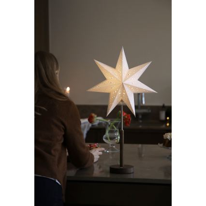 Markslöjd 706493 - LED επαναφορτιζόμενο χριστουγεννιάτικο διακοσμητικό NOELLA LED/0,5W/3,7V 2000 mAh καφέ/λευκό