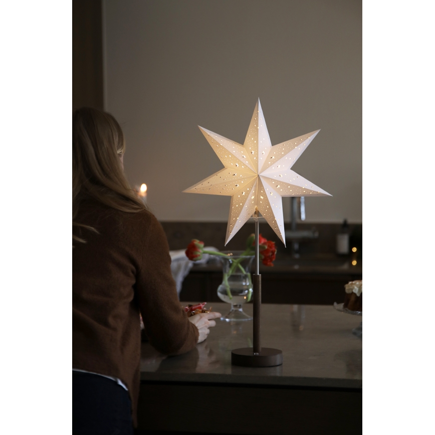 Markslöjd 706493 - LED επαναφορτιζόμενο χριστουγεννιάτικο διακοσμητικό NOELLA LED/0,5W/3,7V 2000 mAh καφέ/λευκό