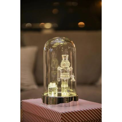 Markslöjd 706526 - LED Χριστουγεννιάτικο διακοσμητικό ISLA LED/0,12W/3xAA γυαλιστερό χρώμιο/καρυοθραύστης