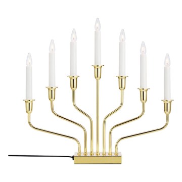 Markslöjd 706561 - Χριστουγεννιάτικο κηροπήγιο BROSA 7xE10/3W/230V χρυσό