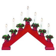 Markslöjd 8314,120 - Χριστουγεννιάτικο κερί TOMAS 7xE10/3W/230V κόκκινο