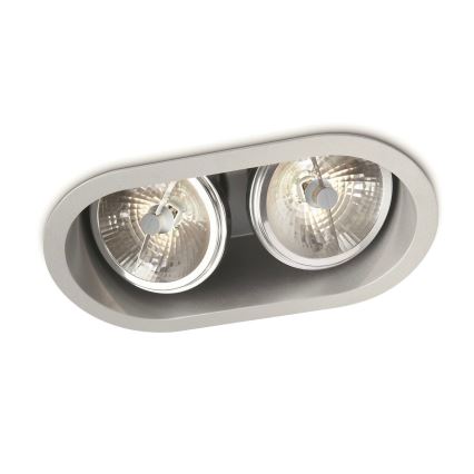 Massive 57976/48/81 - Χωνευτό φωτιστικό μπάνιου BELFAST 2xG53/35W/230V IP23