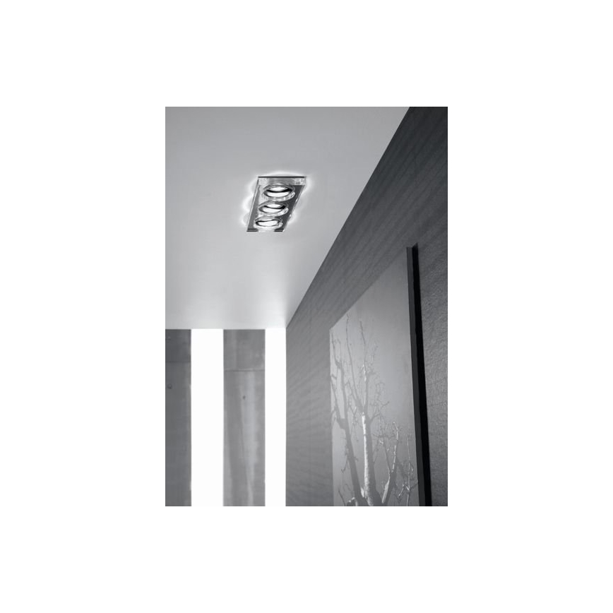 Massive 59563/11/10 - Χωνευτό φωτιστικό μπάνιου SAPPHIRE 3xGU10/50W/230V IP23