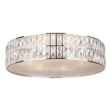 MAXLIGHT C0122 - Φωτιστικό οροφής DIAMANTE 6xG9/42W/230V διάμετρος 46 cm γυαλιστερό χρώμιο