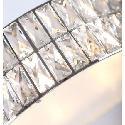 MAXLIGHT C0122 - Φωτιστικό οροφής DIAMANTE 6xG9/42W/230V διάμετρος 46 cm γυαλιστερό χρώμιο