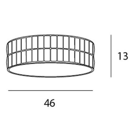 MAXLIGHT C0122 - Φωτιστικό οροφής DIAMANTE 6xG9/42W/230V διάμετρος 46 cm γυαλιστερό χρώμιο