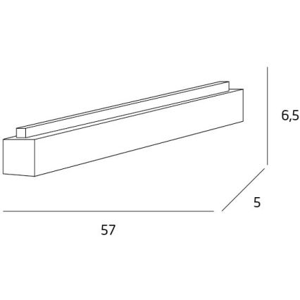 MAXLIGHT C0124 - Φωτιστικό οροφής LED LINEAR LED/18W/230V 57 cm λευκό