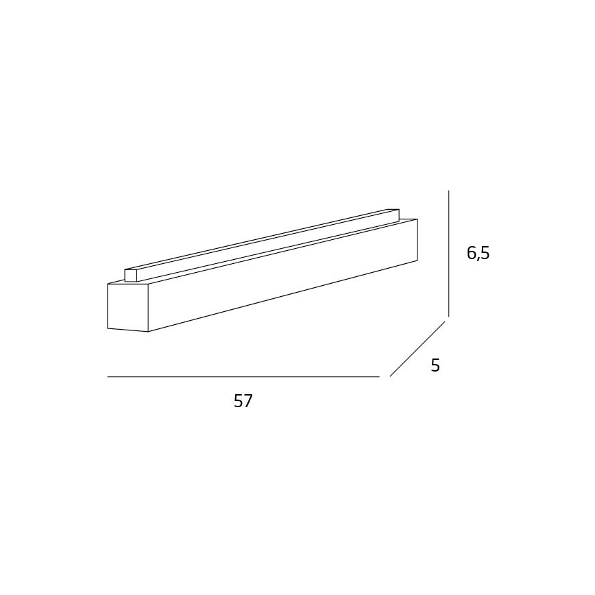 MAXLIGHT C0124 - Φωτιστικό οροφής LED LINEAR LED/18W/230V 57 cm λευκό