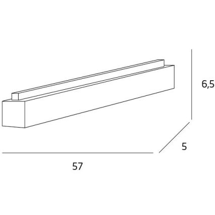 MAXLIGHT C0124D - LED Dimmable φωτιστικό οροφής LINEAR LED/18W/230V 57 cm λευκό