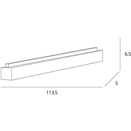 MAXLIGHT C0125 - Φωτιστικό οροφής LED LINEAR LED/36W/230V 113,5 cm λευκό