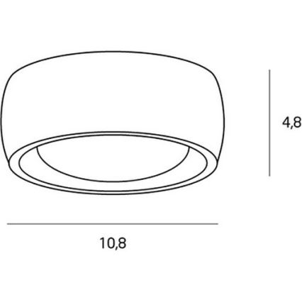 MAXLIGHT C0135 - Φωτιστικό οροφής μπάνιου LED KODAK LED/8W/230V διάμετρος 10,8 cm IP44 λευκό