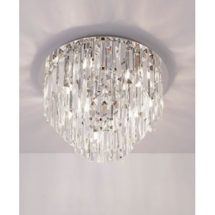 MAXLIGHT C0136 - Φωτιστικό οροφής MONACO 9xG9/40W/230V διάμετρος 42 cm γυαλιστερό χρώμιο