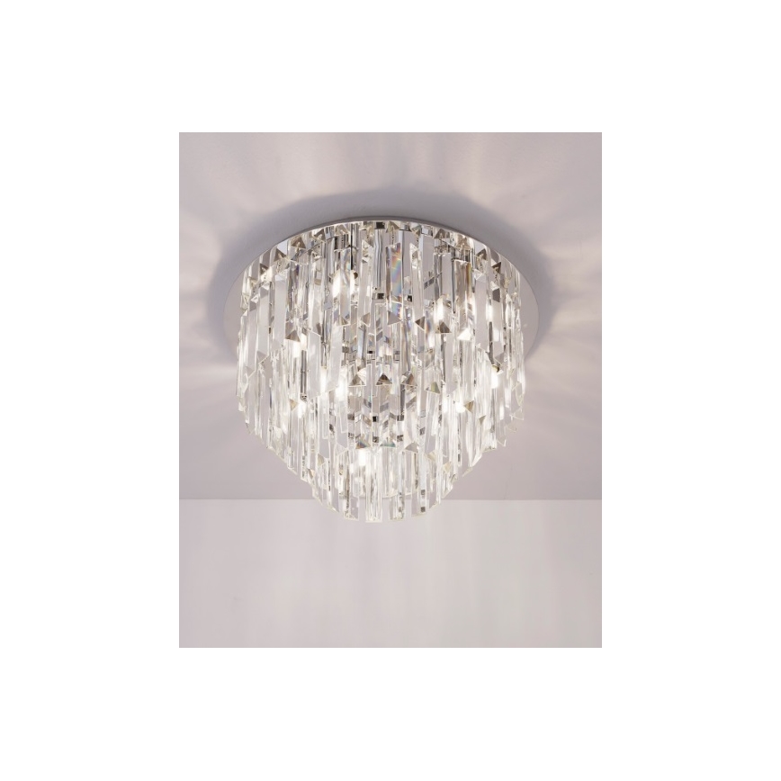 MAXLIGHT C0136 - Φωτιστικό οροφής MONACO 9xG9/40W/230V διάμετρος 42 cm γυαλιστερό χρώμιο