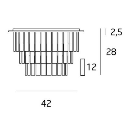 MAXLIGHT C0136 - Φωτιστικό οροφής MONACO 9xG9/40W/230V διάμετρος 42 cm γυαλιστερό χρώμιο