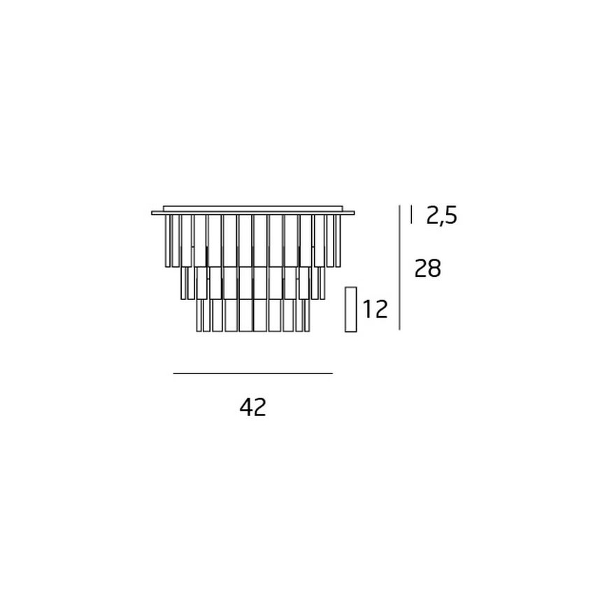 MAXLIGHT C0136 - Φωτιστικό οροφής MONACO 9xG9/40W/230V διάμετρος 42 cm γυαλιστερό χρώμιο