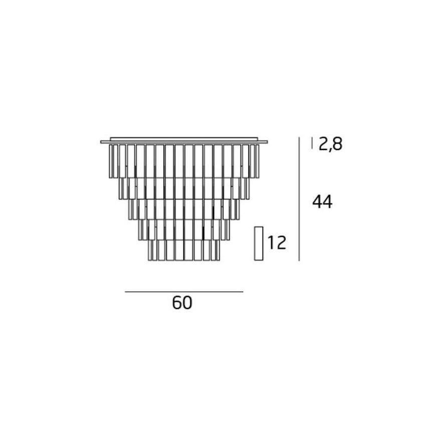 MAXLIGHT C0137 - Φωτιστικό οροφής MONACO 15xG9/40W/230V διάμετρος 60 cm γυαλιστερό χρώμιο