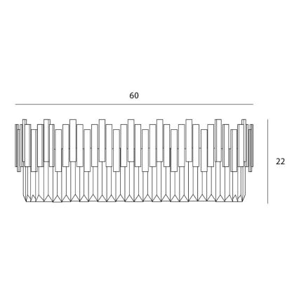 MAXLIGHT C0164 - Φωτιστικό οροφής TREND 15xE14/40W/230V διάμετρος 60 cm χρυσό