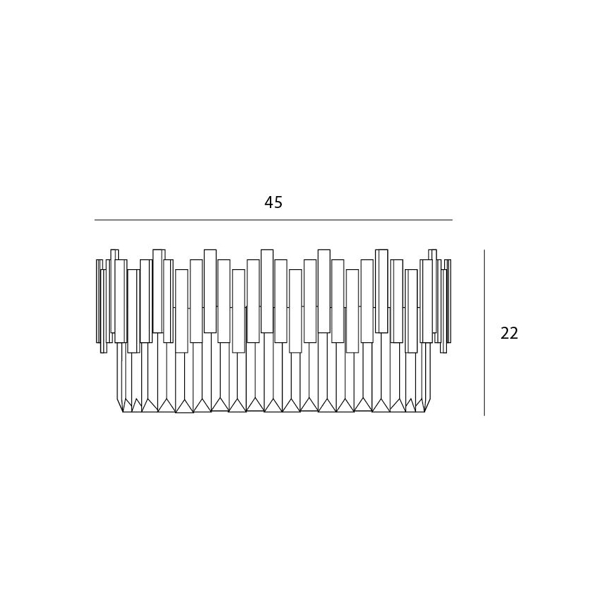 MAXLIGHT C0165 - Φωτιστικό οροφής TREND 8xE14/40W/230V διάμετρος 45 cm χρυσό