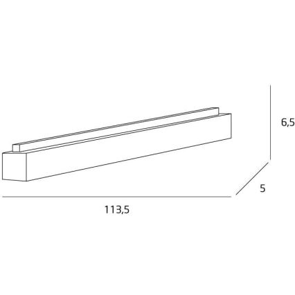 MAXLIGHT C0175 - Φωτιστικό οροφής LED LINEAR LED/36W/230V 113,5 cm μαύρο
