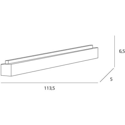 MAXLIGHT C0175D - LED Dimmable φωτιστικό οροφής LINEAR LED/36W/230V 113,5 cm μαύρο
