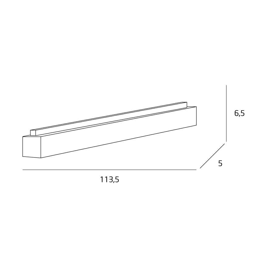 MAXLIGHT C0175D - LED Dimmable φωτιστικό οροφής LINEAR LED/36W/230V 113,5 cm μαύρο