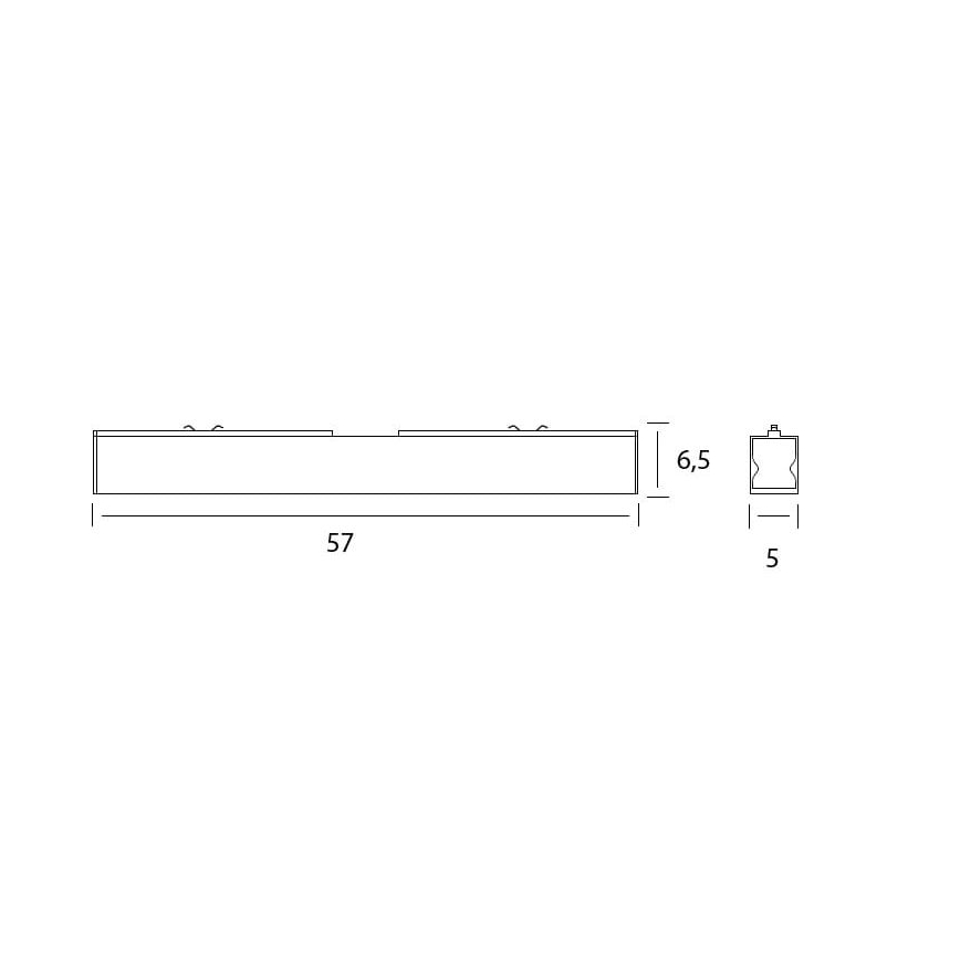MAXLIGHT C0190 - Φωτιστικό οροφής LED LINEAR LED/18W/230V 57 cm μαύρο