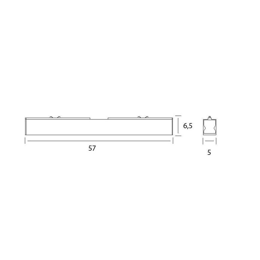 MAXLIGHT C0190D - LED Dimmable φωτιστικό οροφής LINEAR LED/18W/230V 57 cm μαύρο