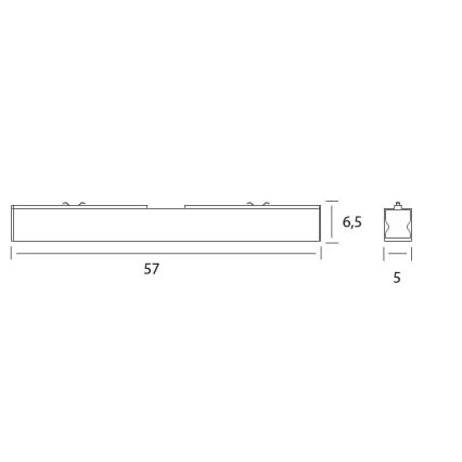 MAXLIGHT C0190D - LED Dimmable φωτιστικό οροφής LINEAR LED/18W/230V 57 cm μαύρο