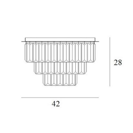MAXLIGHT C0205 - Φωτιστικό οροφής MONACO 9xG9/40W/230V διάμετρος 42 cm χρυσό