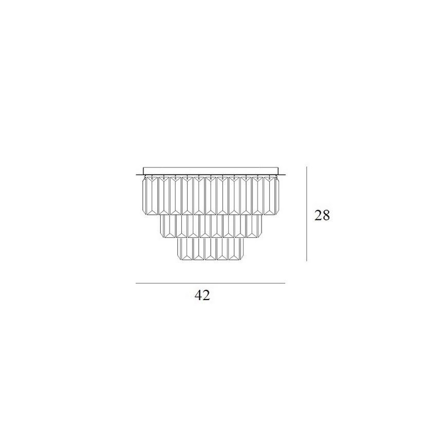 MAXLIGHT C0205 - Φωτιστικό οροφής MONACO 9xG9/40W/230V διάμετρος 42 cm χρυσό