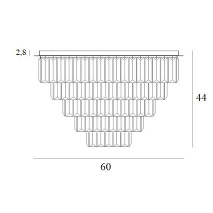 MAXLIGHT C0206 - Φωτιστικό οροφής MONACO 15xG9/40W/230V διάμετρος 60 cm χρυσό