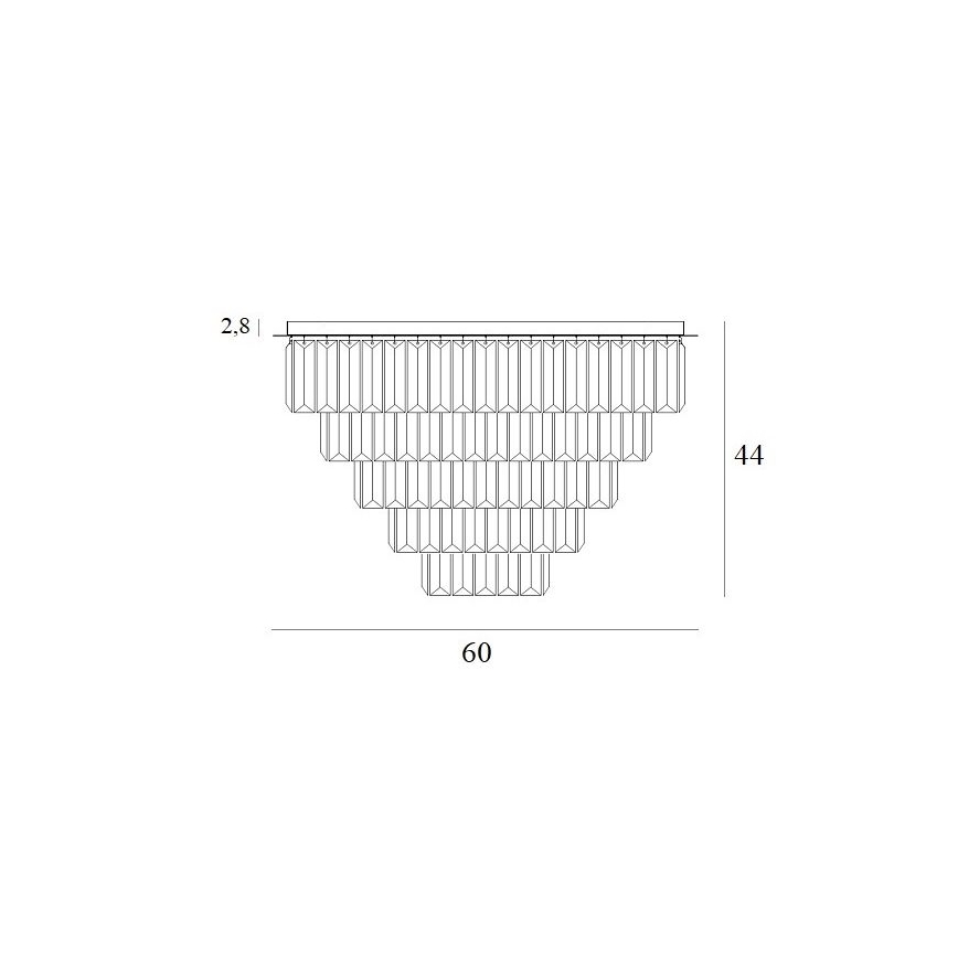 MAXLIGHT C0206 - Φωτιστικό οροφής MONACO 15xG9/40W/230V διάμετρος 60 cm χρυσό