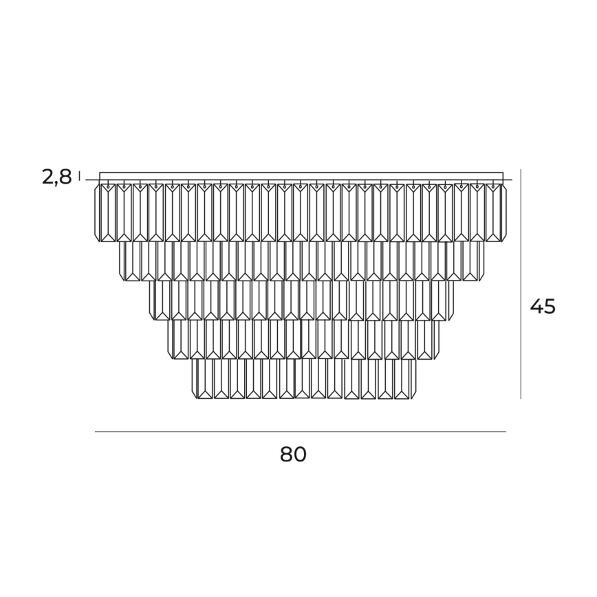 MAXLIGHT C0225 - Φωτιστικό οροφής MONACO 16xG9/40W/230V διάμετρος 80 cm γυαλιστερό χρώμιο