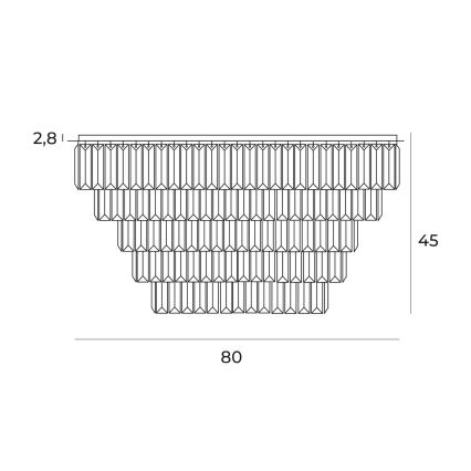 MAXLIGHT C0225 - Φωτιστικό οροφής MONACO 16xG9/40W/230V διάμετρος 80 cm γυαλιστερό χρώμιο