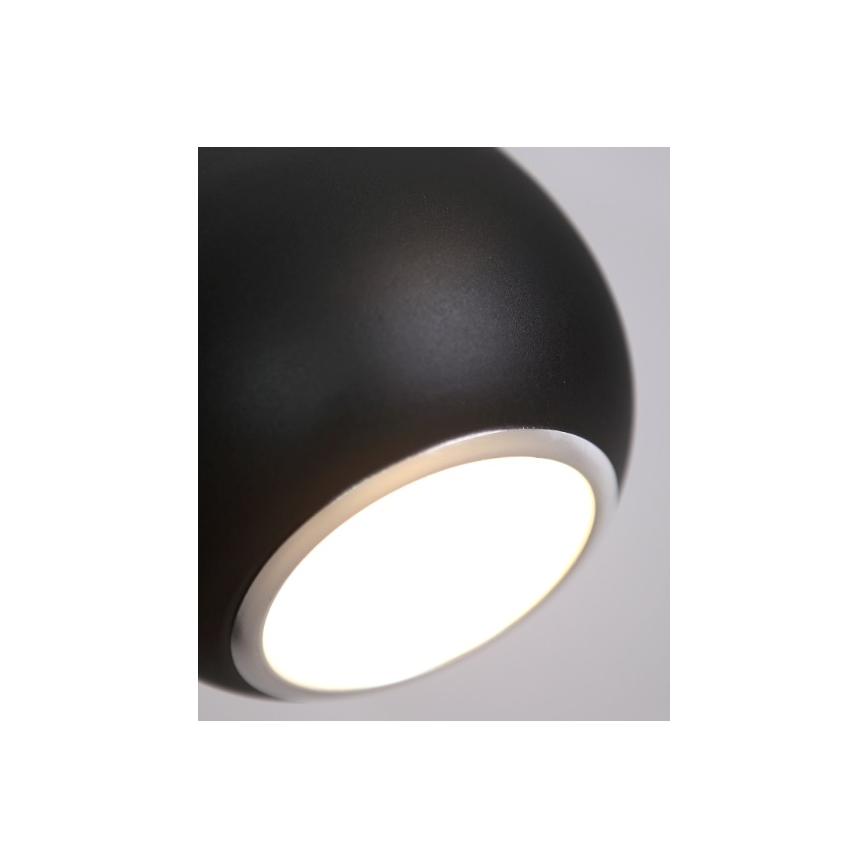 MAXLIGHT P0233 - Κρεμαστό φωτιστικό οροφής DROP 1xE27/40W/230V διάμετρος 20 cm μαύρο