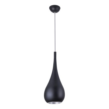 MAXLIGHT P0233 - Κρεμαστό φωτιστικό οροφής DROP 1xE27/40W/230V διάμετρος 20 cm μαύρο