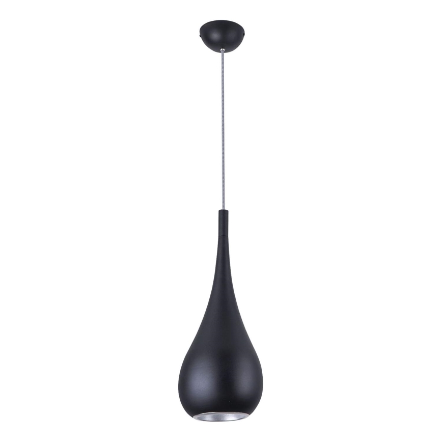 MAXLIGHT P0233 - Κρεμαστό φωτιστικό οροφής DROP 1xE27/40W/230V διάμετρος 20 cm μαύρο