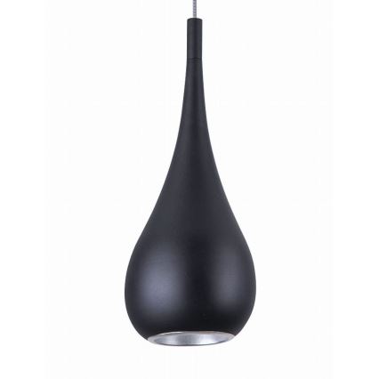 MAXLIGHT P0233 - Κρεμαστό φωτιστικό οροφής DROP 1xE27/40W/230V διάμετρος 20 cm μαύρο
