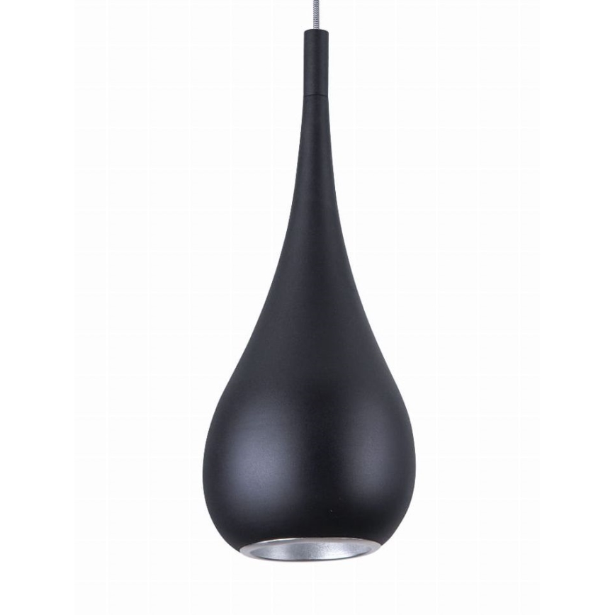 MAXLIGHT P0233 - Κρεμαστό φωτιστικό οροφής DROP 1xE27/40W/230V διάμετρος 20 cm μαύρο