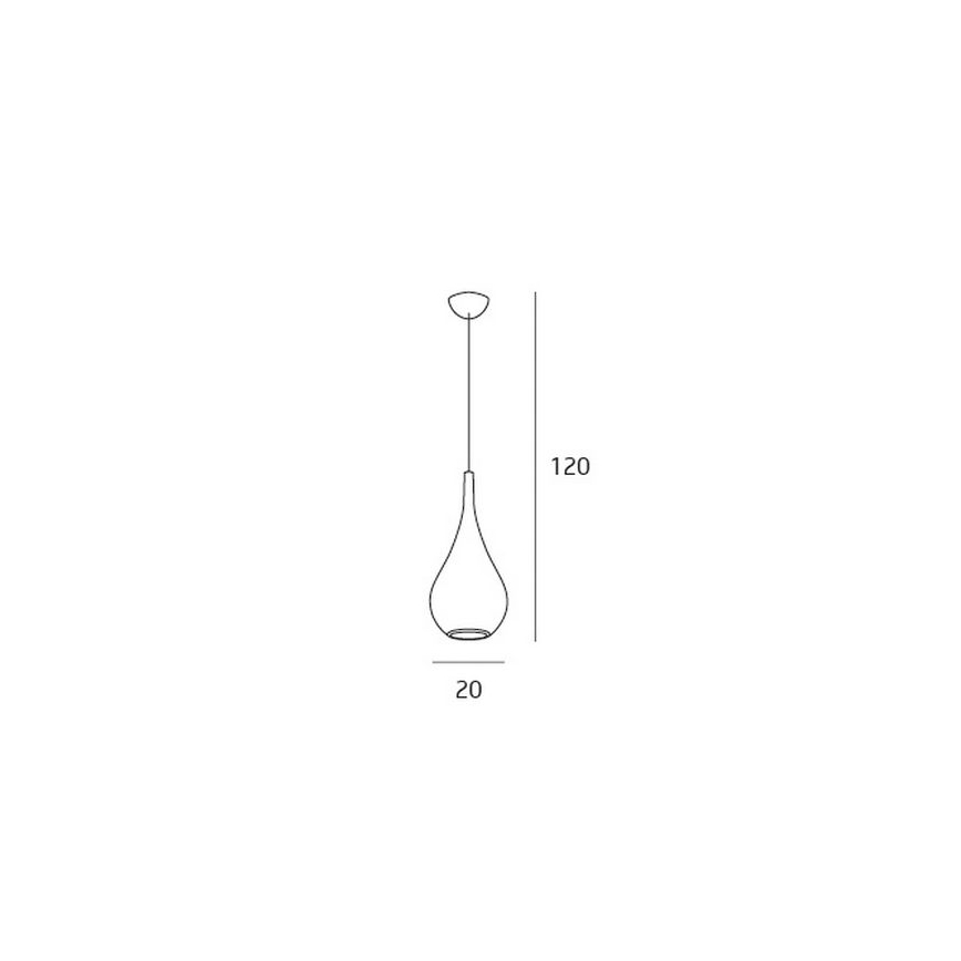 MAXLIGHT P0235 - Κρεμαστό φωτιστικό οροφής DROP 1xE27/40W/230V διάμετρος 20 cm λευκό