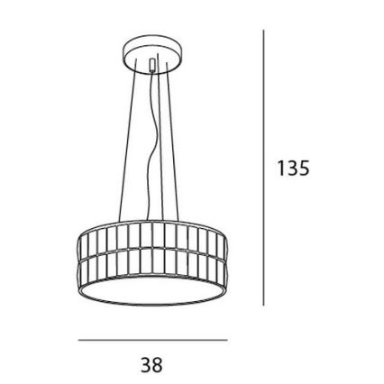 MAXLIGHT P0236 - Κρεμαστό φωτιστικό οροφής DIAMANTE 5xG9/42W/230V διάμετρος 38 cm γυαλιστερό χρώμιο