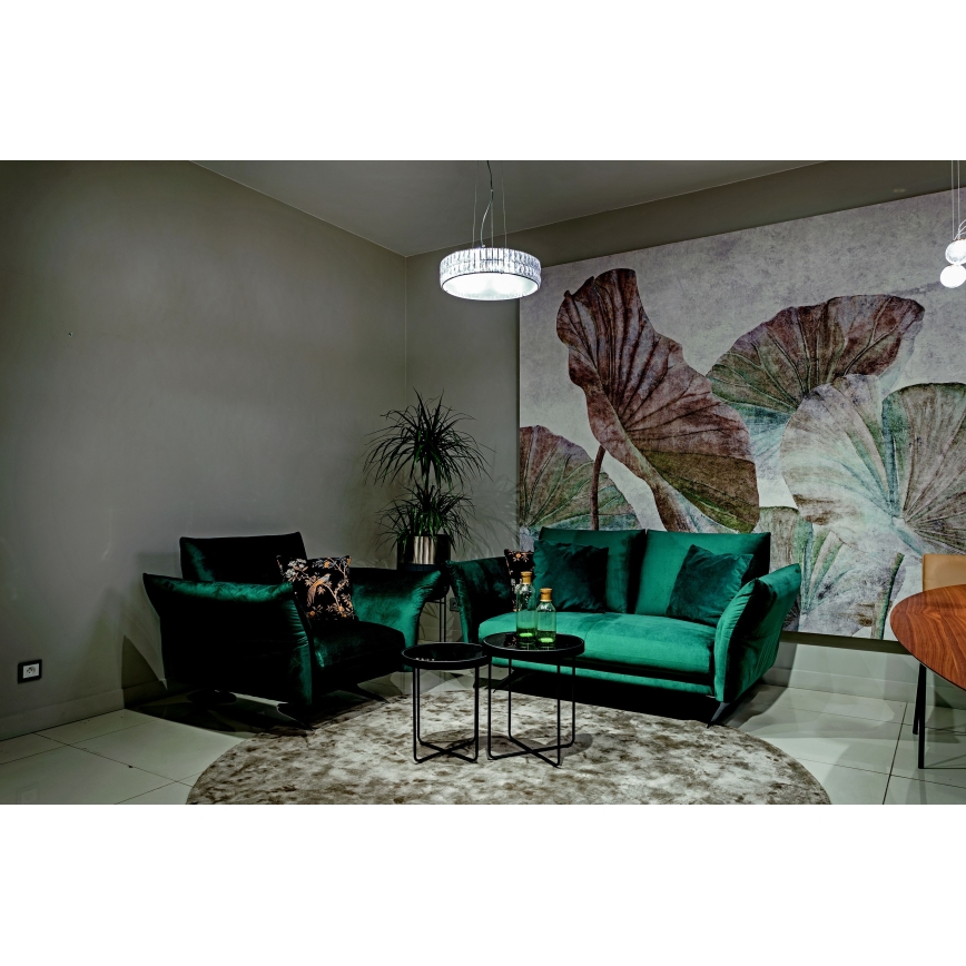 MAXLIGHT P0238 - Κρεμαστό φωτιστικό οροφής DIAMANTE 6xG9/42W/230V διάμετρος 46 cm γυαλιστερό χρώμιο