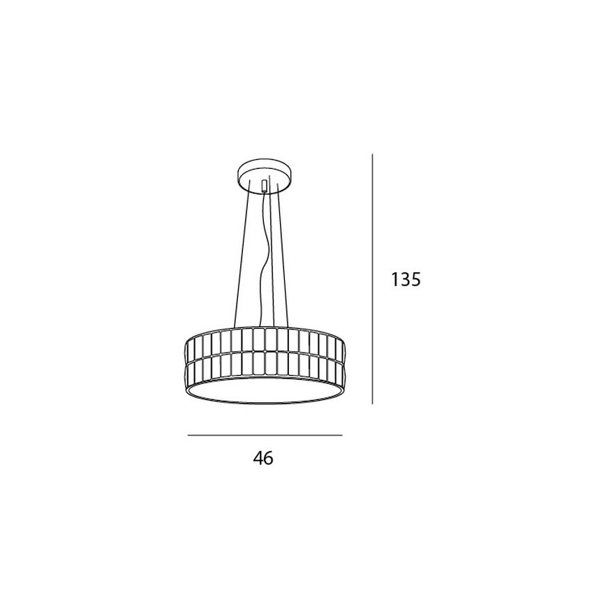 MAXLIGHT P0238 - Κρεμαστό φωτιστικό οροφής DIAMANTE 6xG9/42W/230V διάμετρος 46 cm γυαλιστερό χρώμιο