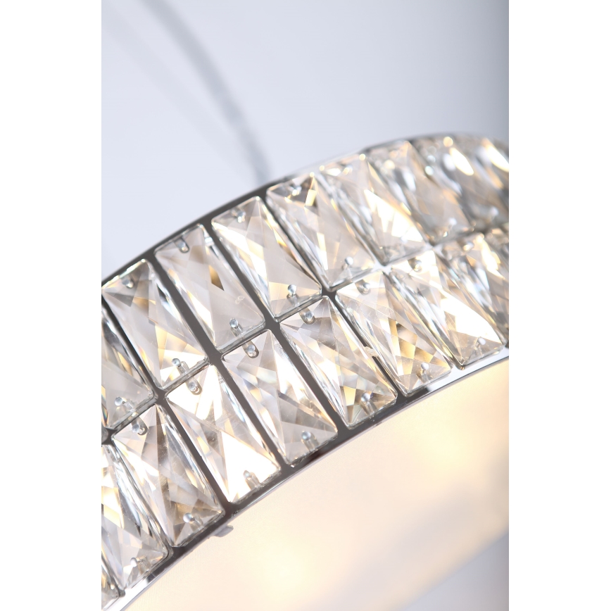 MAXLIGHT P0238 - Κρεμαστό φωτιστικό οροφής DIAMANTE 6xG9/42W/230V διάμετρος 46 cm γυαλιστερό χρώμιο