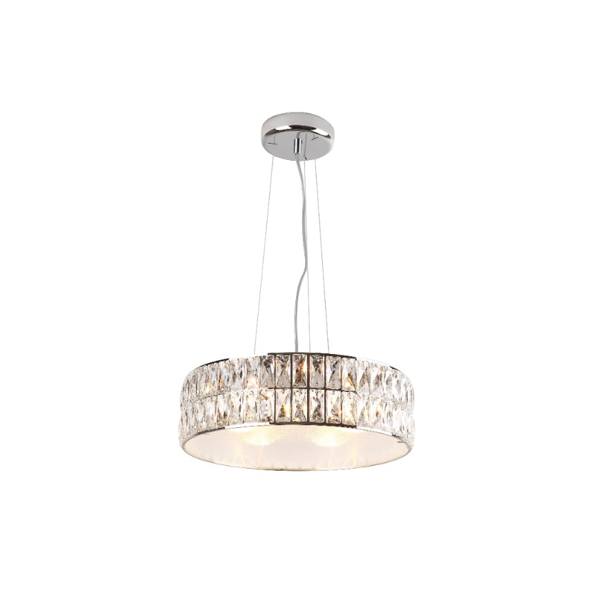 MAXLIGHT P0238 - Κρεμαστό φωτιστικό οροφής DIAMANTE 6xG9/42W/230V διάμετρος 46 cm γυαλιστερό χρώμιο